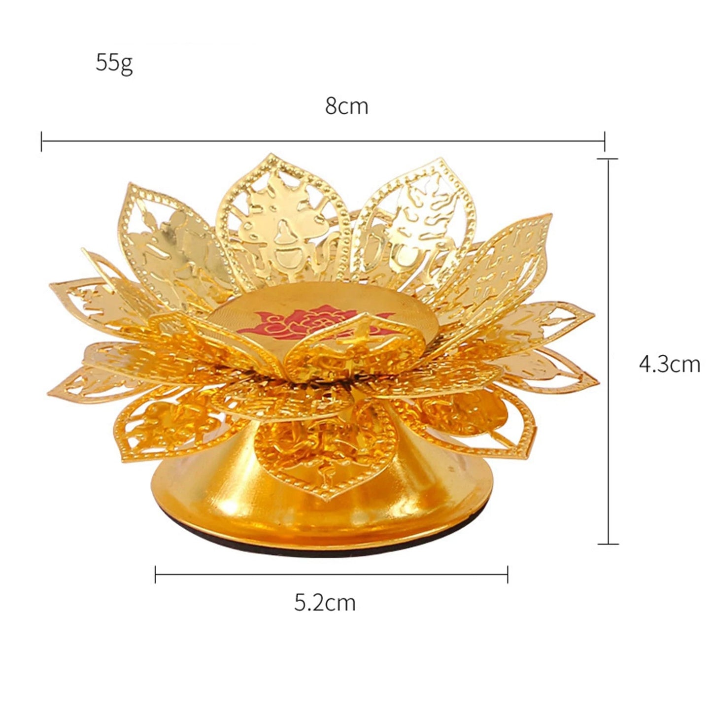 Lotus Flower Alloy Candlestick Holder