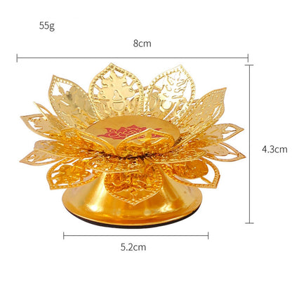 Lotus Flower Alloy Candlestick Holder