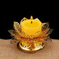 Lotus Flower Alloy Candlestick Holder