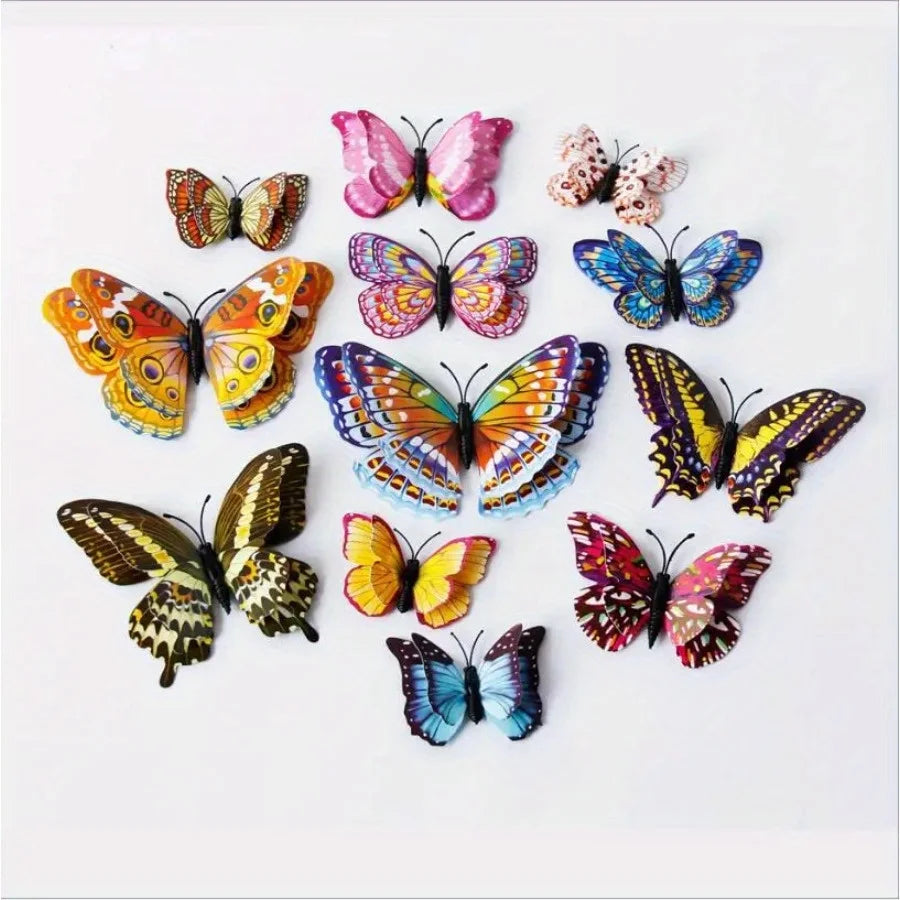 Luminous 3D Butterfly Fridge Magnets