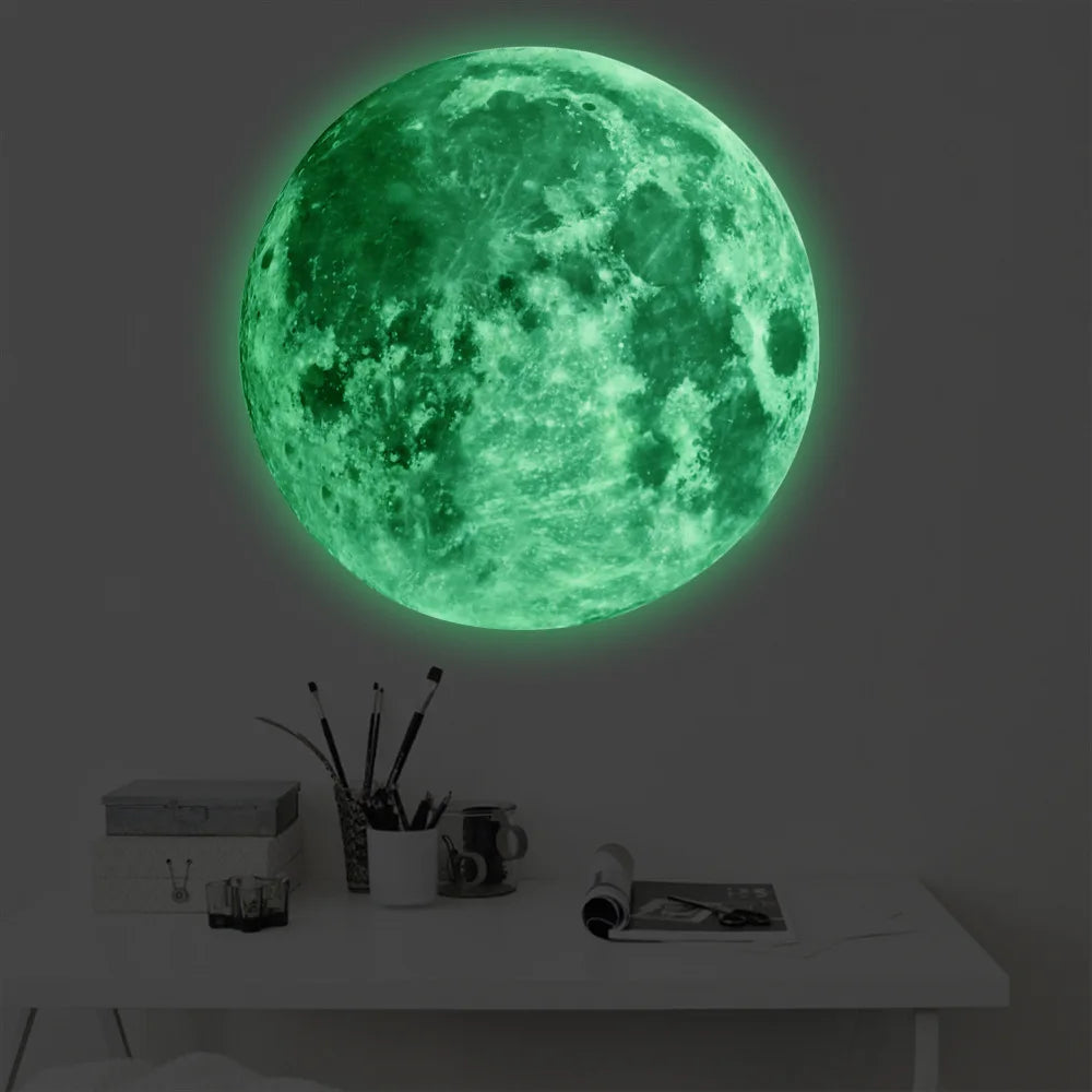 Luminous 3D Moon Wall Sticker