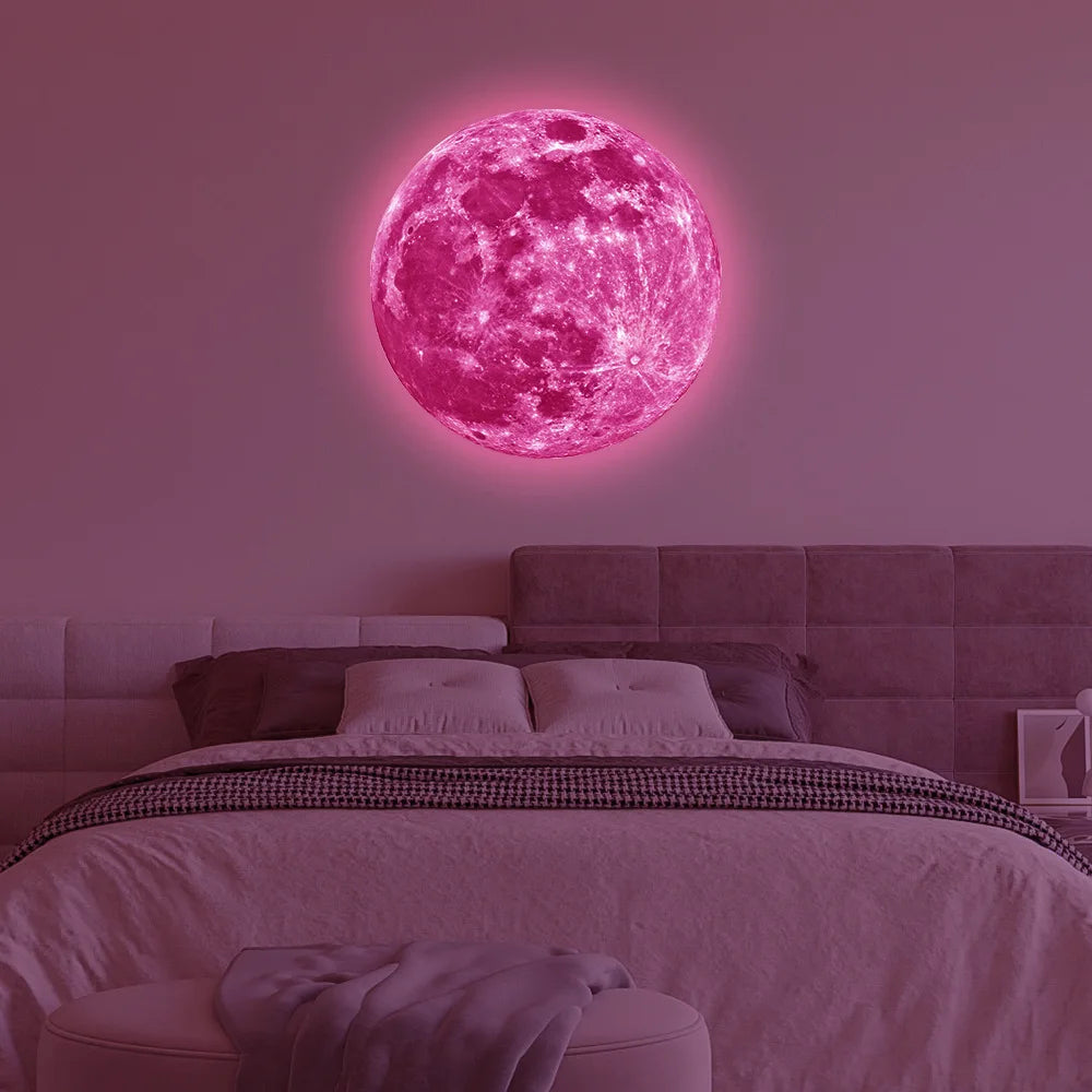 Luminous 3D Moon Wall Sticker