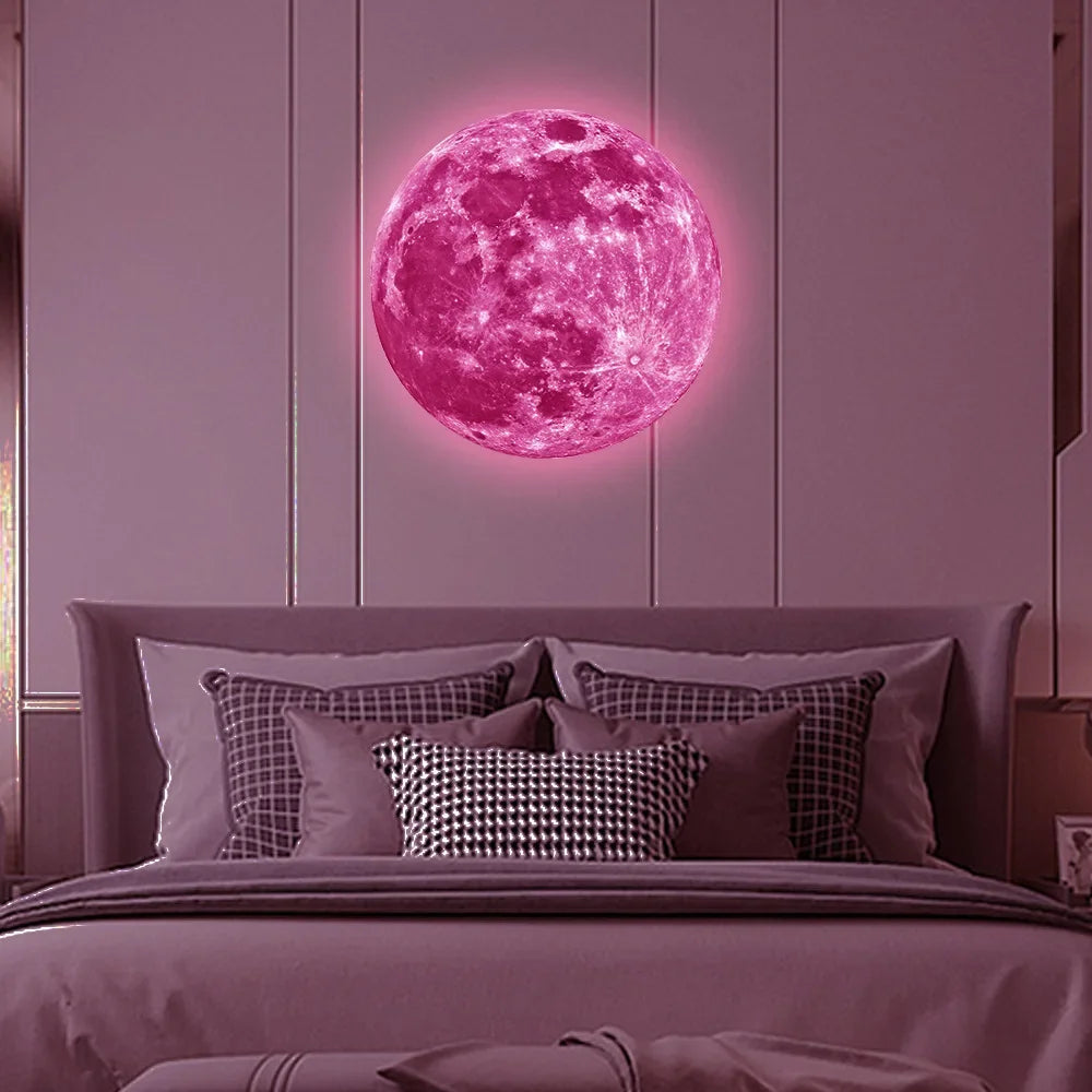 Luminous 3D Moon Wall Sticker