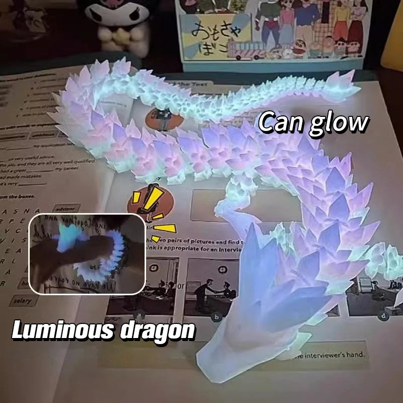 Luminous 3D Printed Flexible Dragon