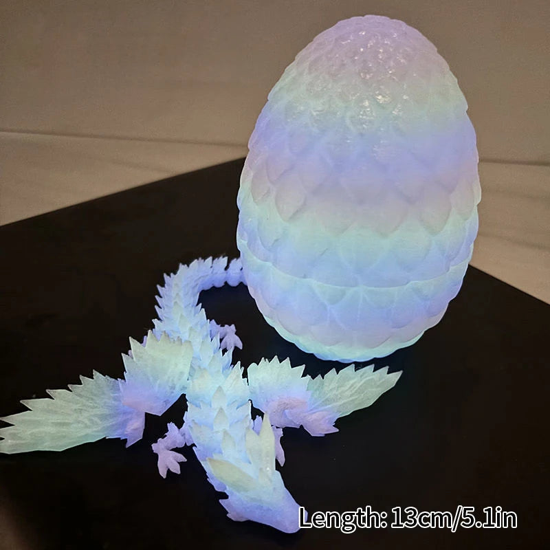 Luminous 3D Printed Flexible Dragon