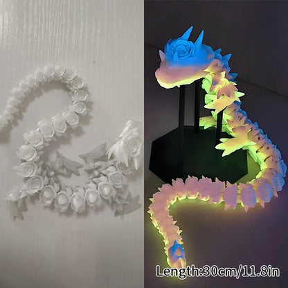 Luminous 3D Printed Flexible Dragon