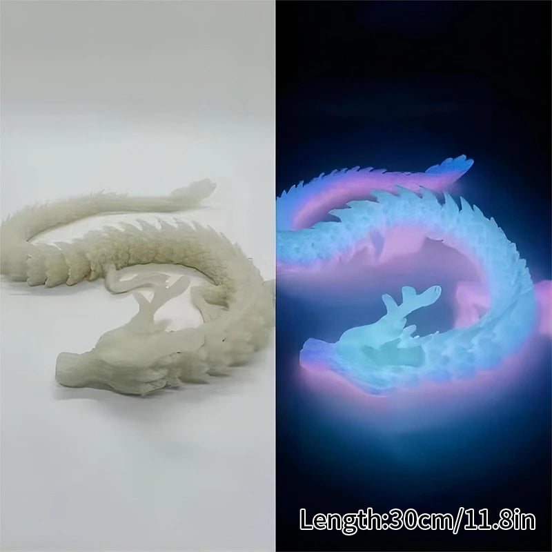 Luminous 3D Printed Flexible Dragon