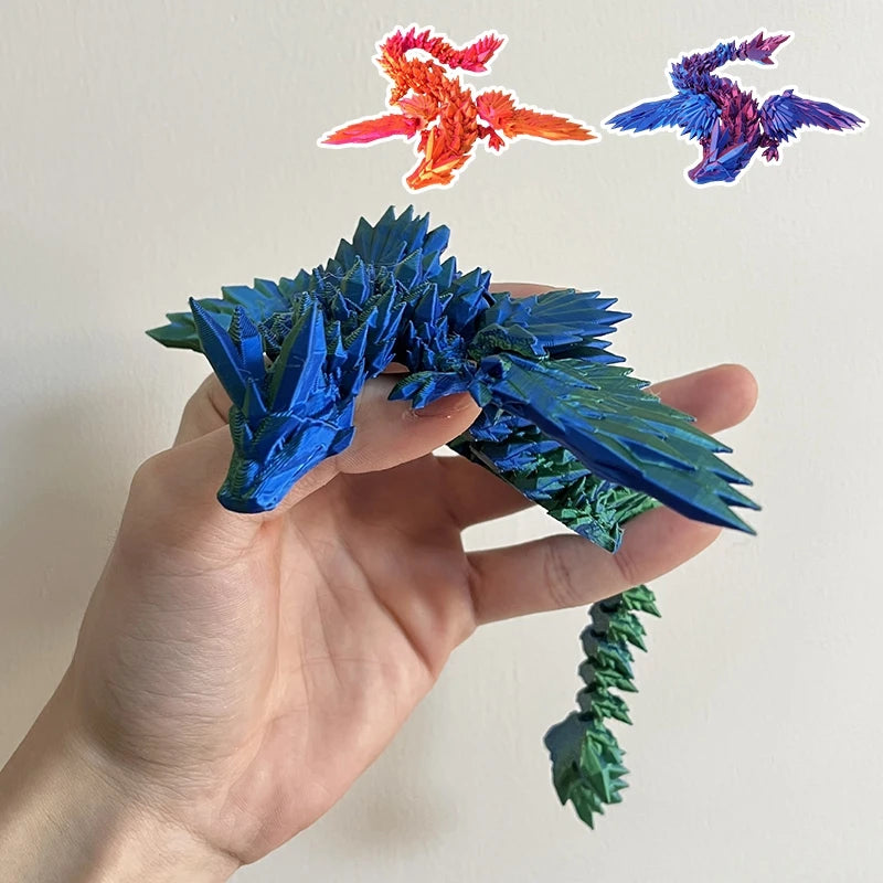 Luminous 3D Printed Flexible Dragon