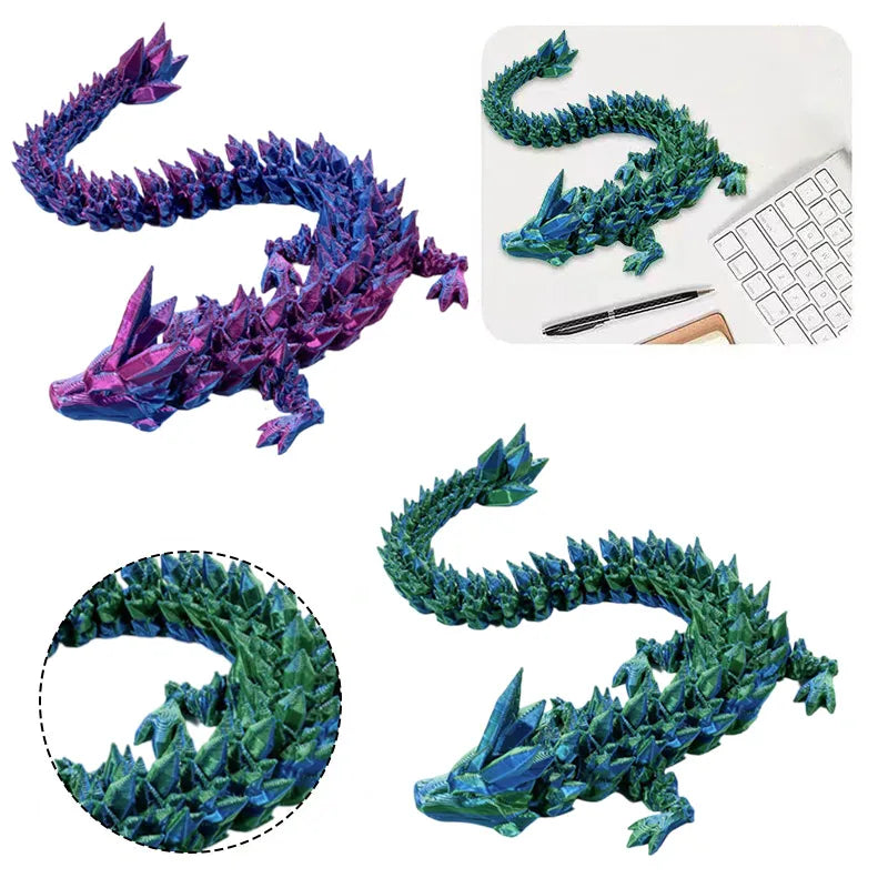 Luminous 3D Printed Flexible Dragon