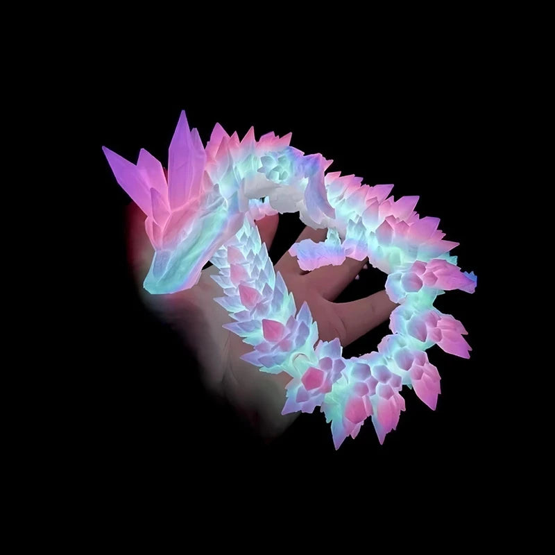 Luminous 3D Printed Flexible Dragon