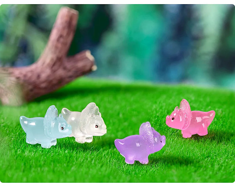 Luminous Dinosaur Mini Figurines Set