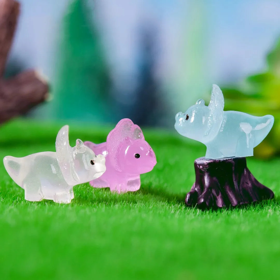 Luminous Dinosaur Mini Figurines Set