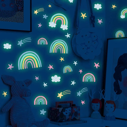 Luminous Rainbow Wall Stickers for Kids