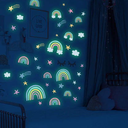 Luminous Rainbow Wall Stickers for Kids