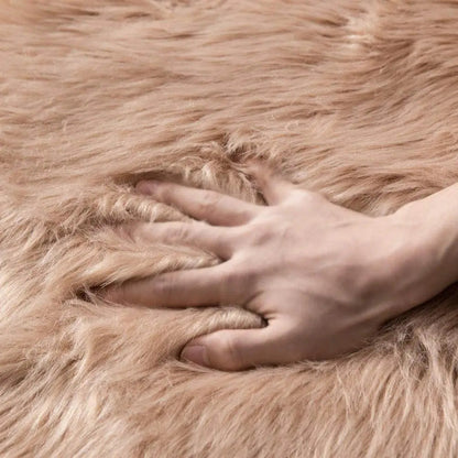 Luxurious Faux Sheepskin Bedroom Rug