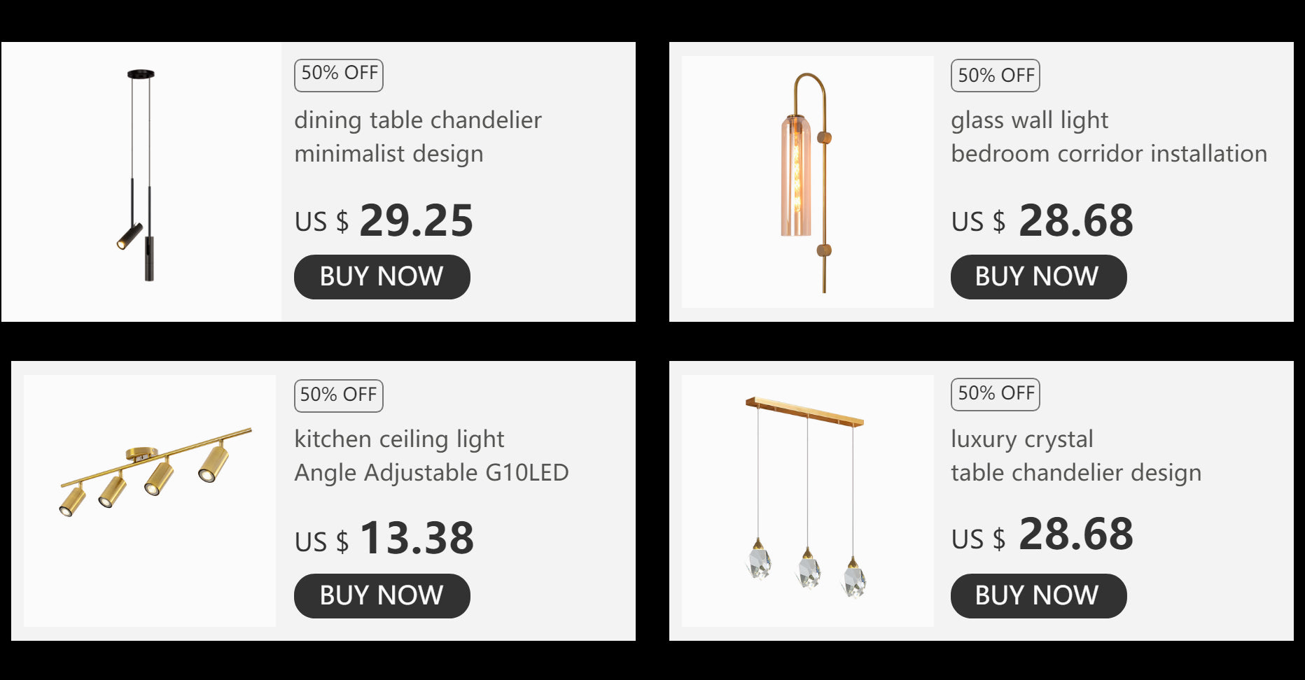 Luxurious Gold Glass Pendant Lamp