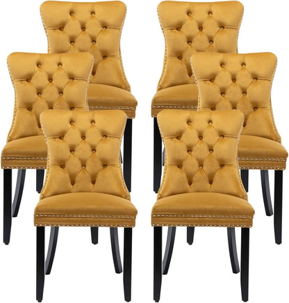 Luxurious Leather Dining Chairs Set