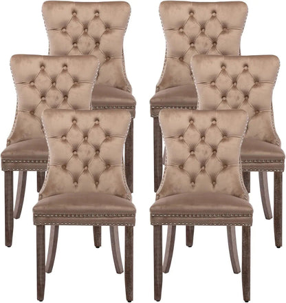 Luxurious Leather Dining Chairs Set