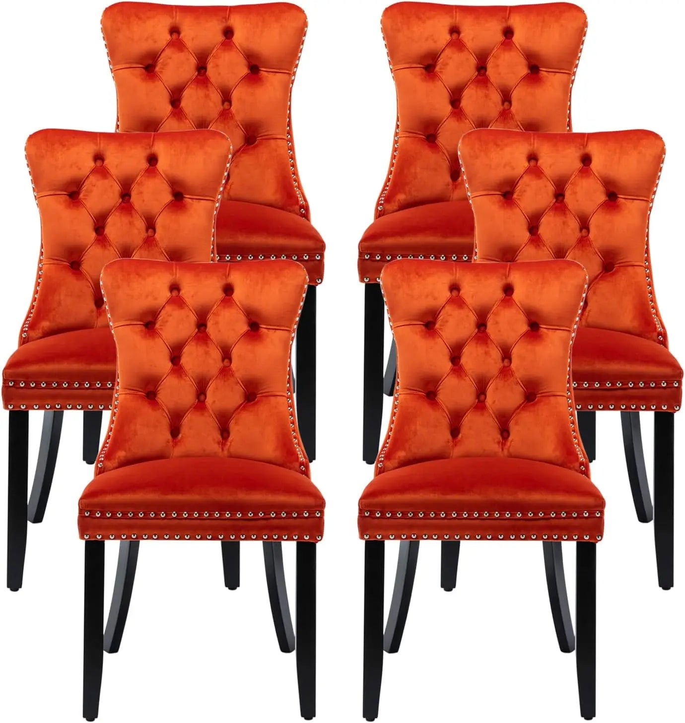 Luxurious Leather Dining Chairs Set