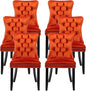 Luxurious Leather Dining Chairs Set