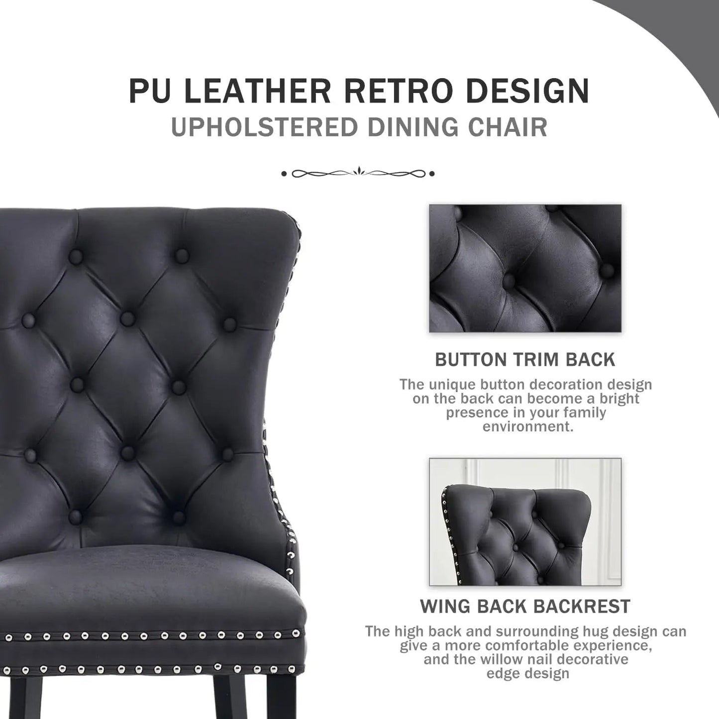 Luxurious Leather Dining Chairs Set