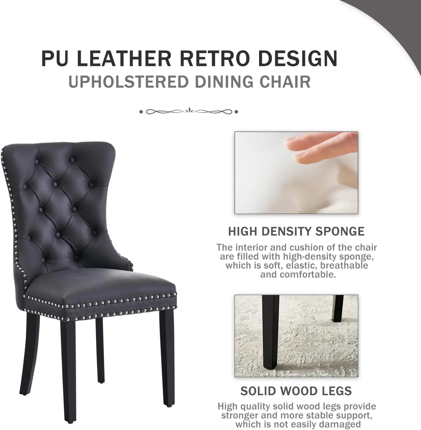 Luxurious Leather Dining Chairs Set