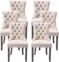 Luxurious Leather Dining Chairs Set