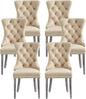 Luxurious Leather Dining Chairs Set