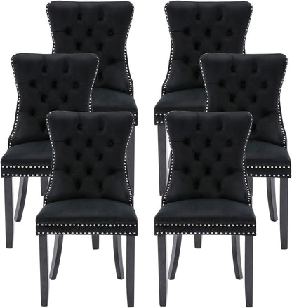 Luxurious Leather Dining Chairs Set