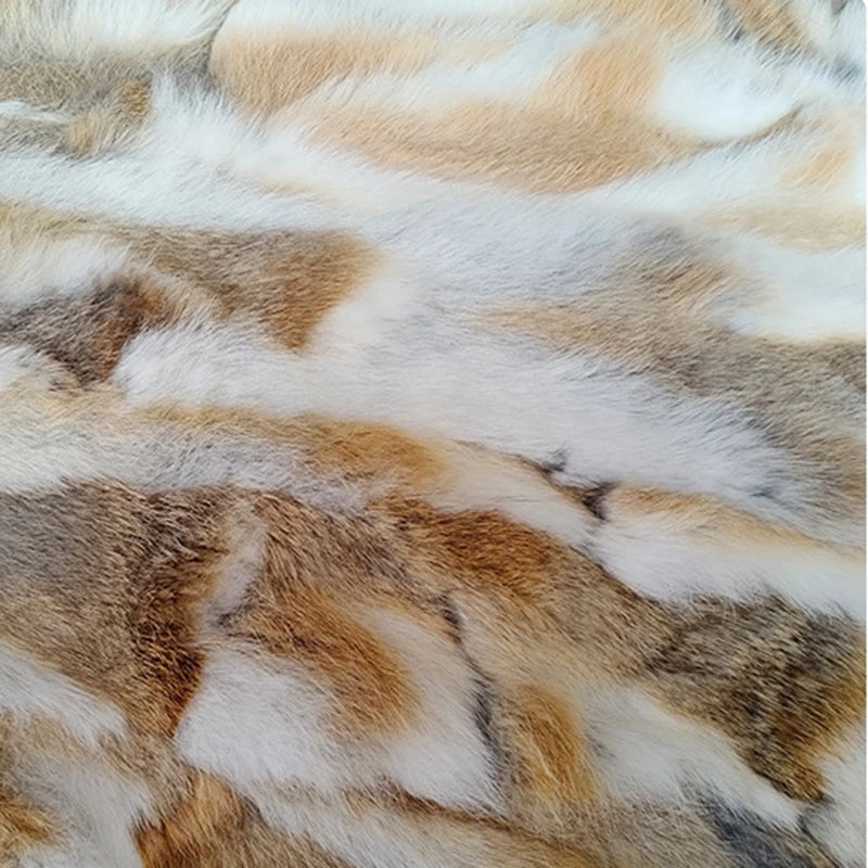 Luxurious Natural Rabbit Fur Throw