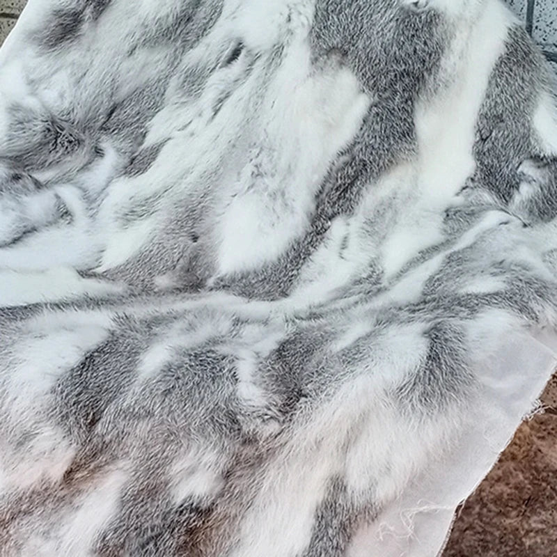 Luxurious Natural Rabbit Fur Throw