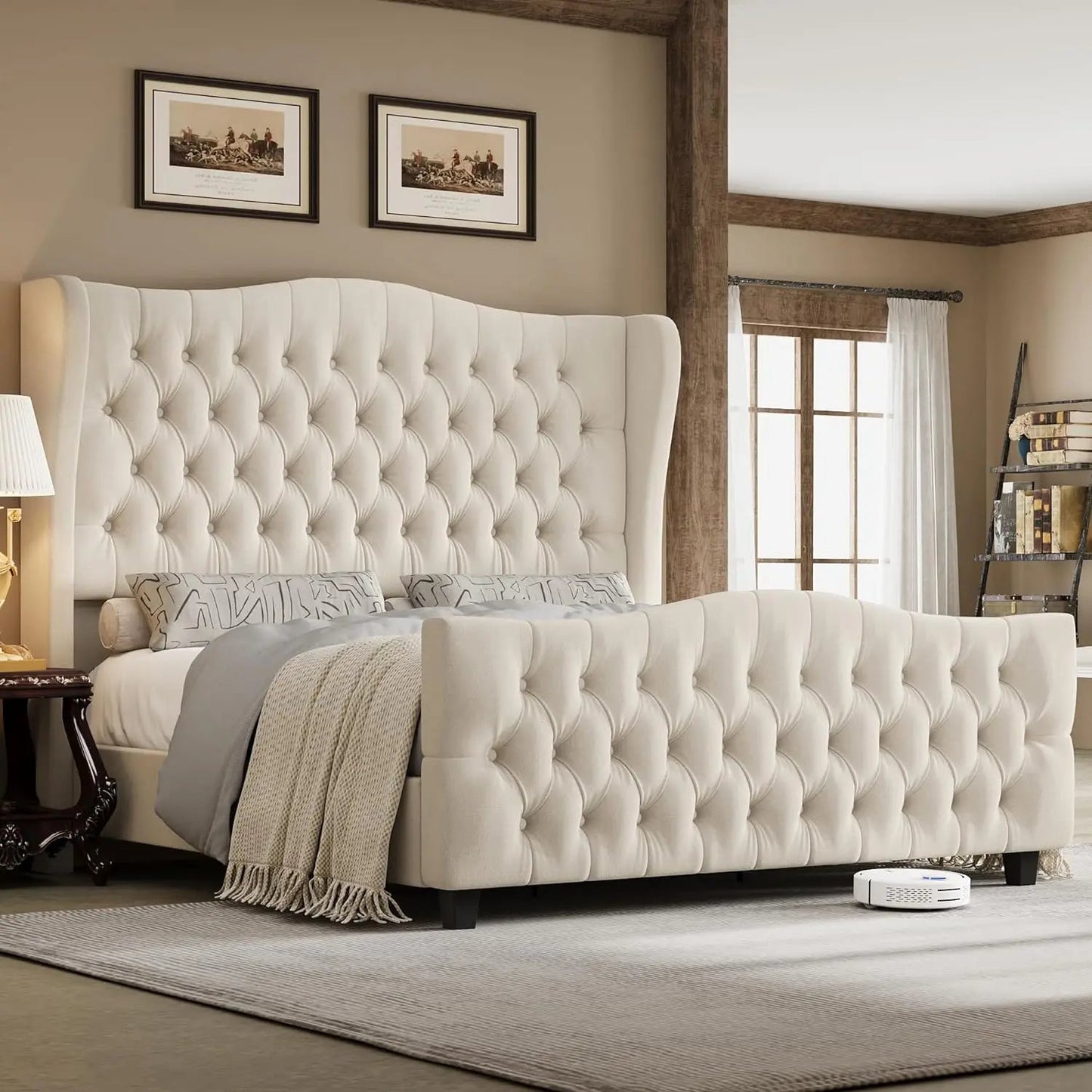 Luxurious Velvet King Bed Frame