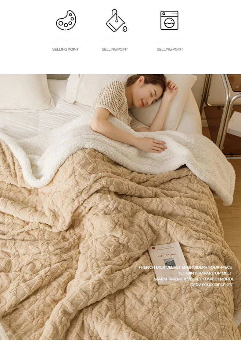 Luxury Coral Fleece Plush Blanket