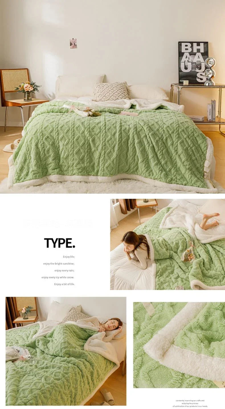 Luxury Coral Fleece Plush Blanket