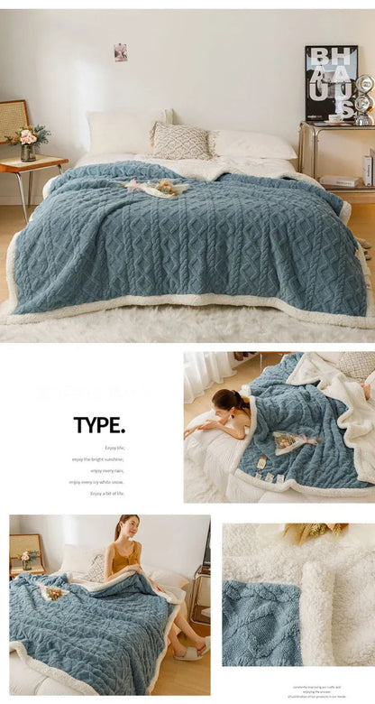 Luxury Coral Fleece Plush Blanket