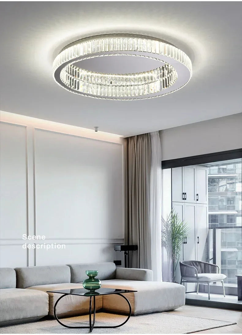 Luxury Crystal Ceiling Lamp, Dimmable