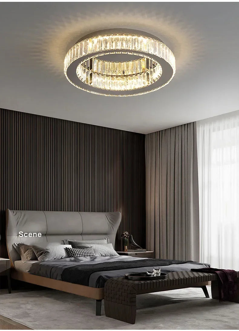 Luxury Crystal Ceiling Lamp, Dimmable