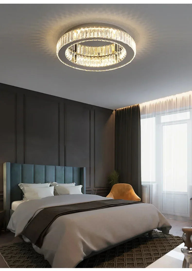 Luxury Crystal Ceiling Lamp, Dimmable