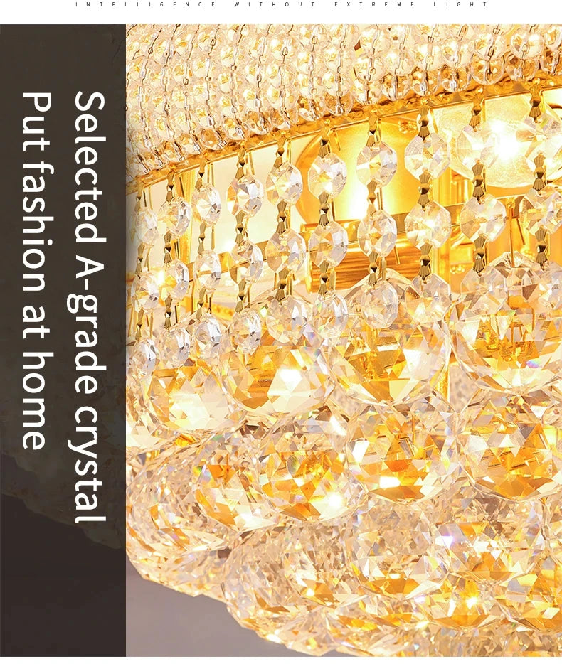 Luxury Crystal Chandelier for High Ceilings