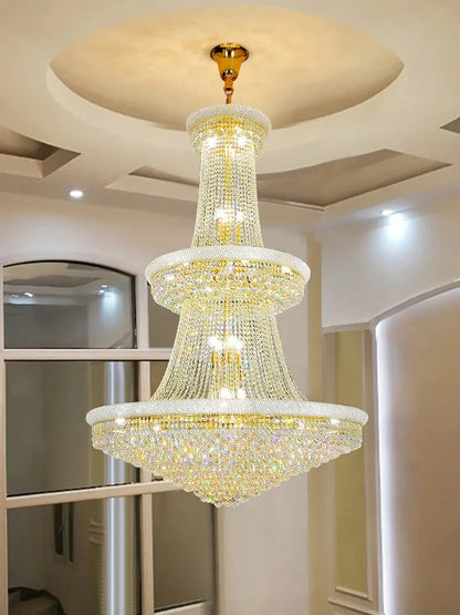 Luxury Crystal Chandelier for High Ceilings