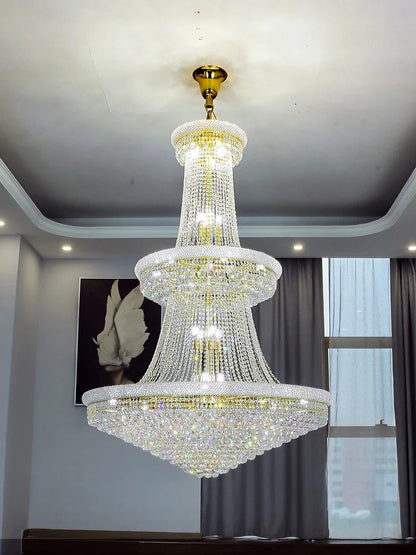 Luxury Crystal Chandelier for High Ceilings