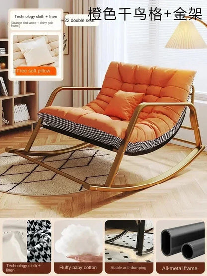 Luxury Fabric Rocking Living Room Chair