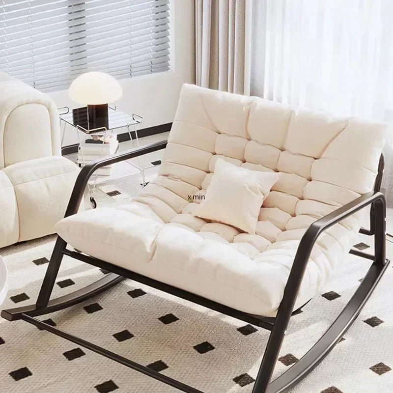 Luxury Fabric Rocking Living Room Chair