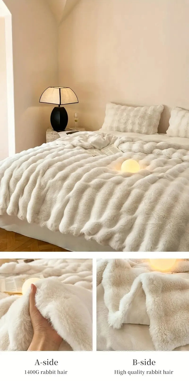 Luxury Faux Fur Throw Blanket