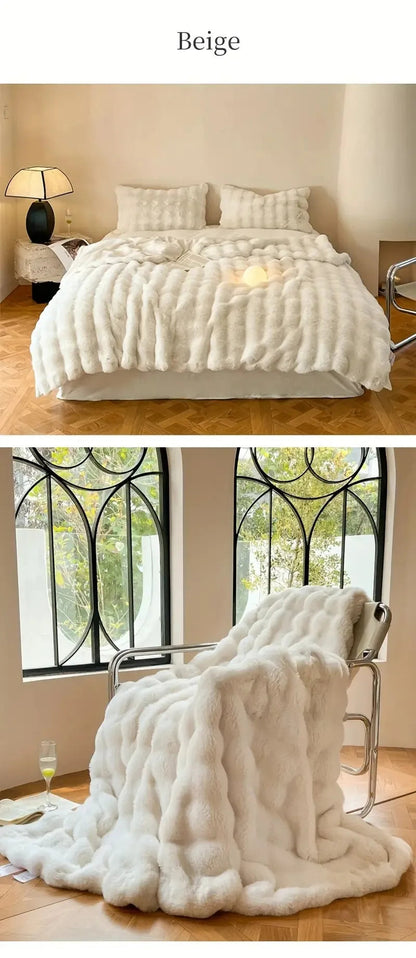 Luxury Faux Fur Throw Blanket