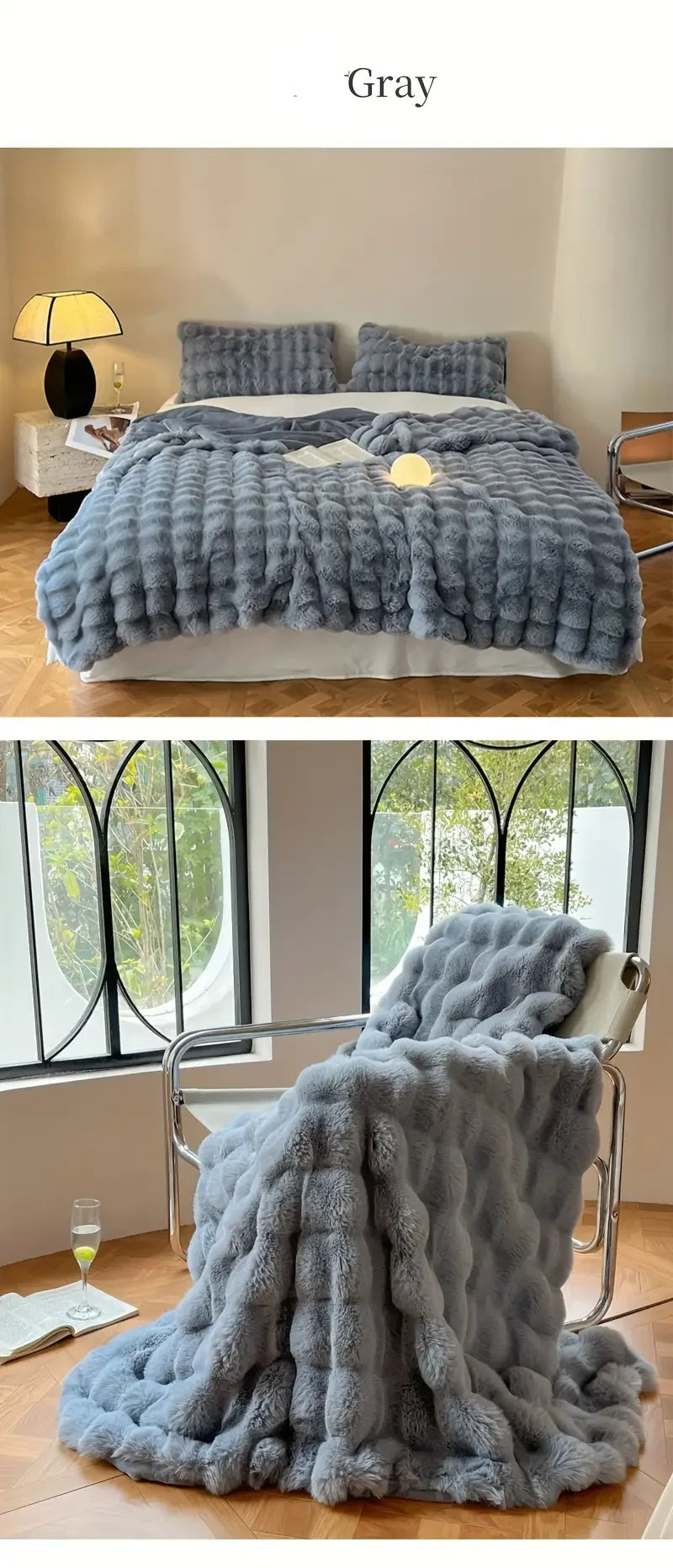 Luxury Faux Fur Throw Blanket