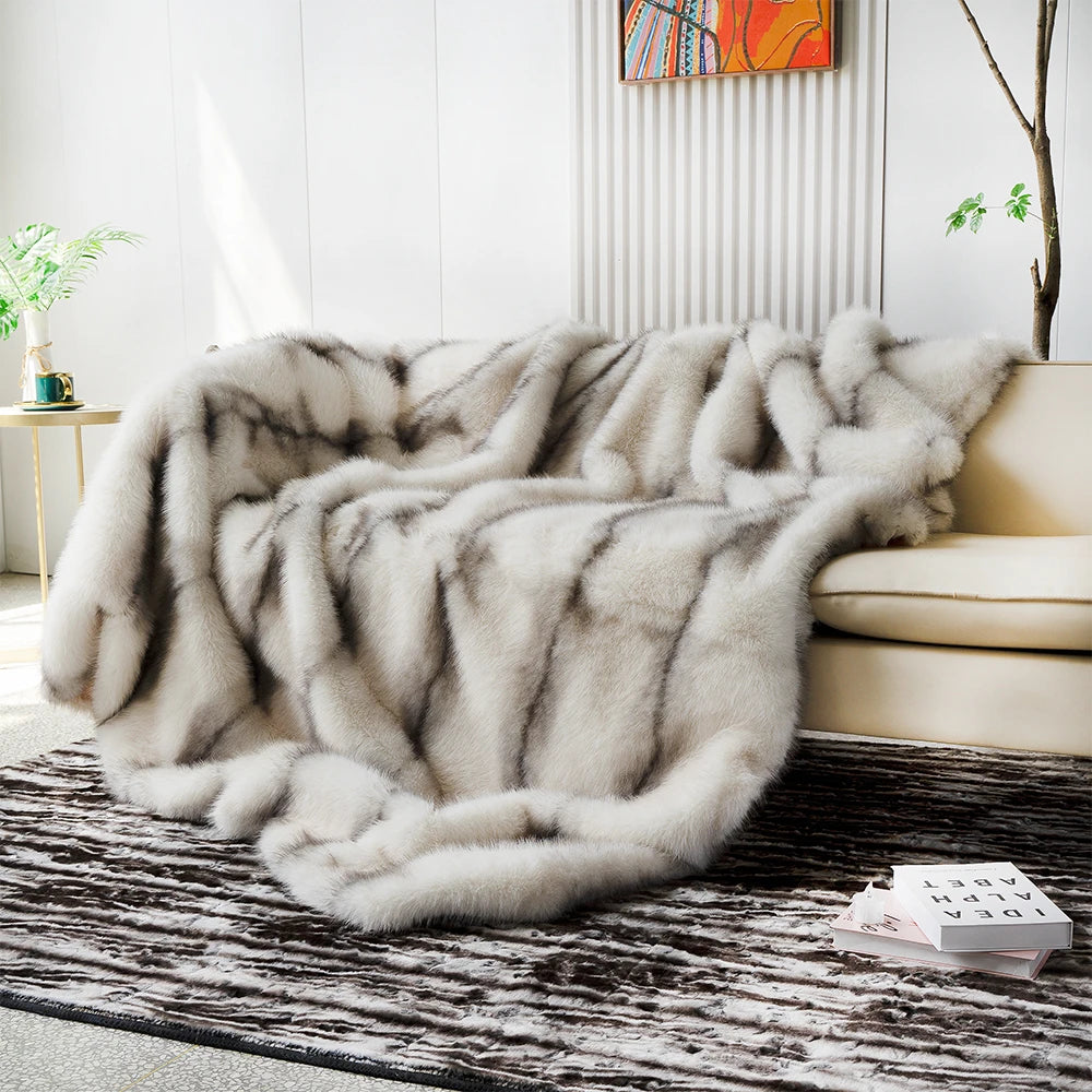 Luxury Faux Fur Throw Blanket