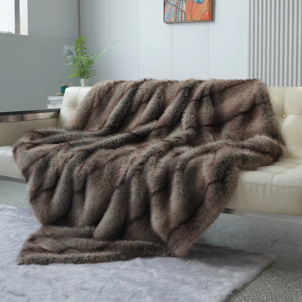 Luxury Faux Fur Throw Blanket