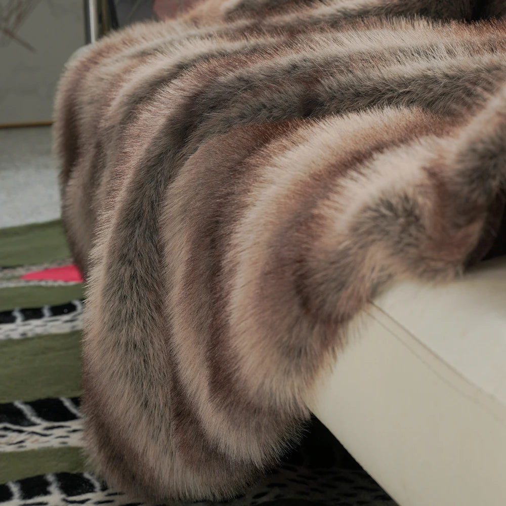 Luxury Faux Fur Throw Blanket