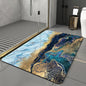 Luxury Gold Black Marble Bath Mat